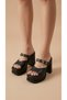 High Platform Wedge Heel Gold Buckle Detailed Summer Women's Sandals Shoes - 4