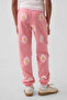 Girl's Relaxed Logo French Terry Light Pink Jogger Sweatpants - 5