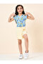 Girls Printed Ruffle Top and Skorts Set - 2