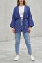 Women's Purple Kimono Jacket Oversize Tie-Up Loose Summer Kimono Cardigan - 6