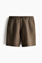 Keten Karışımlı Şort Relaxed Fit - 4