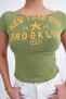 Kayık Neckline Printed T-Shirt P1895 - 3