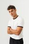 Unisex Regular Fit Basic T-Shirt with Collar and Washed Sleeves - 7