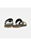 Women's Brown Suede Slippers with Metal Buckle Accessories - 5