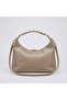 Women's Beige Color Staple Detailed Shoulder and Cross Strap Daily Use Bag - 5