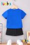 Double Green Shape Printed T-Shirt Shorts Summer Children's Set - 2