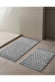 Marée 2-piece bath mat - light grey
