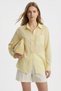 Yellow Pocket Striped Oversize Shirt 5449 - 2
