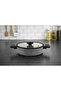Valeria 22 cm Granite Flat Pot with Silicone Edged Glass Lid - Gray Non-Stick - 2