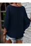 Women's Short Sleeve V-Neck Loose Viscose Blouse - 2