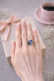 Purple Color Cat Eye Stone Minimal Silver Ring - Shines in the Light, Adjustable
