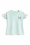 Girl's 2-Piece T-Shirt Set 8-12 Years Old Pastel Ruffle Sleeves Ribbon Detail 2 T-Shirts - 2