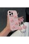 Pink iPhone Phone Case Protector with Pearl Ribbon and Ornate Charms 13 Pro 14-15-16 Pro Max - 3