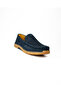 3319 Navy Blue Nubuck Leather Men's Casual Shoes