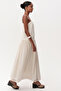 Regular Midi Dress with Rope Straps and Lace Detail - 4