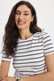 Women's Slim Fit Tight-Fitting Cotton Soft Textured Short Sleeve Crew Neck White T-Shirt Blouse