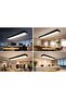 180W LED Linear Office Pendant Light 4FT Black - 2