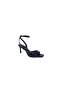 İzlife 82 Women's Black Patent Leather Ankle Strap Low Thin Heeled Shoes - 2
