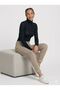 Low Waist Slimfit Lycra Gang Beige Gabardine Trousers - 3