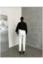 White Women's Casual Fabric 90's Super High Waist Palazzo Trousers - 6