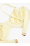Removable Strap Bow Detail Shiny Underwire Bikini Top - 2