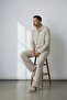 Men's Beige Pablo Shirt and Pants Set - 3