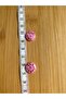 Self-Flower Patterned Bottom Sewn Acrylic Button Pink 5 Pcs - 3