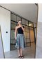 Asymmetric Plaid Skirt