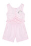 Girl's Rainbow Patterned Shorts Overalls 2 Years-6 Years Pink - 2