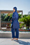 Women's Quick-Drying Zippered Long-Leg Closed Hijab Swimsuit - 2