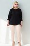 Large Size Summer Women's Combed Cotton Anti-Sweat High Quality Knitted Fabric 100% Premium Viscose Mother Black Blouse - 3