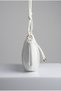 Women's White Color Wrinkled Leather Detailed Croissant Model Women's Shoulder Bag - 5