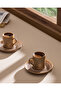 Ligne Nouveau 2-Person 4-Piece Coffee Cup Set - Light Brown - 90 ml