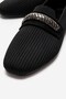 Women's Baklava Stone Knitwear Flat Toe Shoes Black - 4