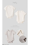 3-Piece Cotton Short Sleeve Baby Bodysuit Set / Bodysuit