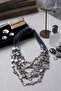 Button Natural Stone Multi-Bead Necklace - 3