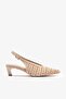 Winky Beige Suede Leather Women's Perforated Heeled Shoes