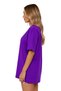 Unisex Oversize T-Shirt 100% Cotton Printed Purple T-Shirt Relaxed Fit Casual Streetwear - 4
