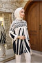 Women's Patterned Oversize Hijab Tunic Comfortable Fit 80/85 cm - 5
