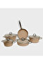 45x37.5x32.5cm Beige Cookware Set - 2