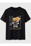 Unisex Short Sleeve Black T-Shirt Teddy Love Me Oversize,Premium,Summer 100% Cotton - 4