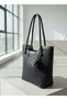 B37115 Shoulder Bag Large Size Knitted Patterned Daily Stylish Bag with Zipper Large Volume - 5
