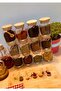 Labeled Wooden Lid 300 ml 12 Jars and 12 Mini Spice Spoons - 24 Piece Spice Set - 4