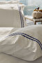 Vetra Stripe Embroidered Cotton Satin Double 6-Piece Duvet Cover Set - 2