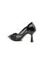 133-K320 Black Patent Leather Women's Heeled Shoes - 3