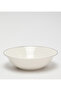 New Bone China 23x5cm White/Silver Bowls