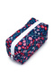 Zc263 Fabric Women's Makeup Bag Navy Blue Floral - 3