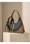 B37125 Shoulder Bag Knitted Patterned Stylish Daily Bag with Zipper and Charm Accessories for Women - 3