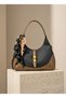 B37125 Shoulder Bag Knitted Patterned Stylish Daily Bag with Zipper and Charm Accessories for Women - 4