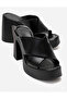 Genuine Leather Black Women's Leather Slippers Dp08-66001 - 4
